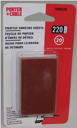 Porter Cabler Sand Paper 758002220 Porter Cable Adhesive-Backed Profile Sanding Sheets - 220 Grit 758002220
